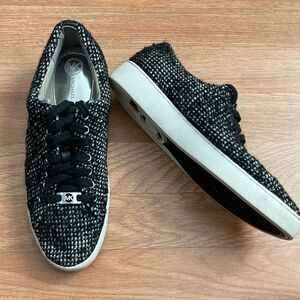 Michael Kors Woven Black and Cream Sneakers